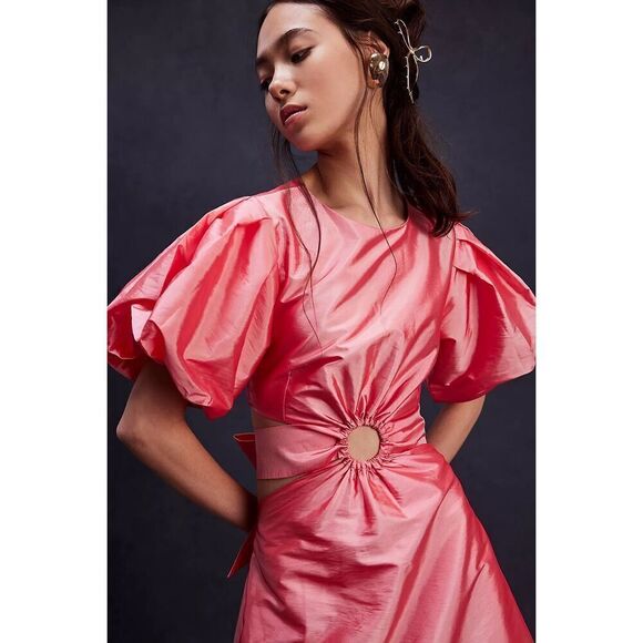 Hansen & Gretel Primrose puff-sleeved Maxi Dress in Watermelon size S NWOT$299 - Picture 2 of 9